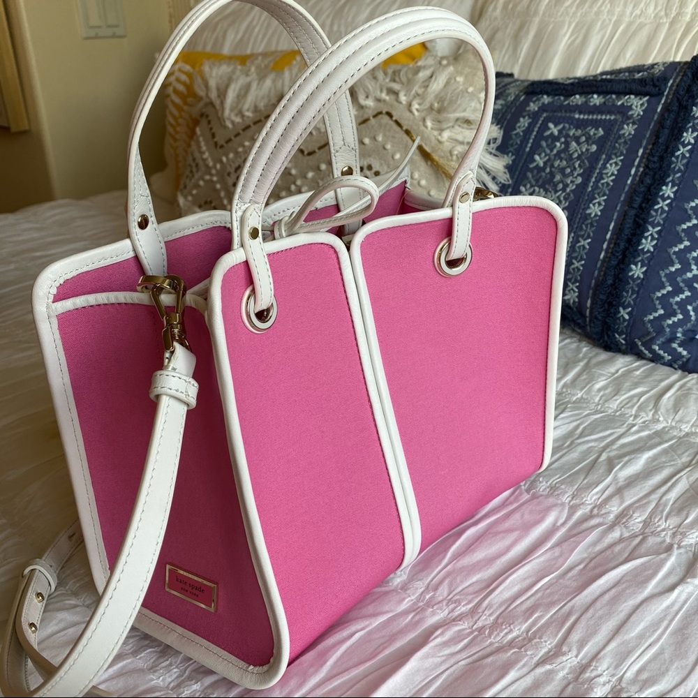 Kate Spade Sam Canvas Plunge Medium Satchel